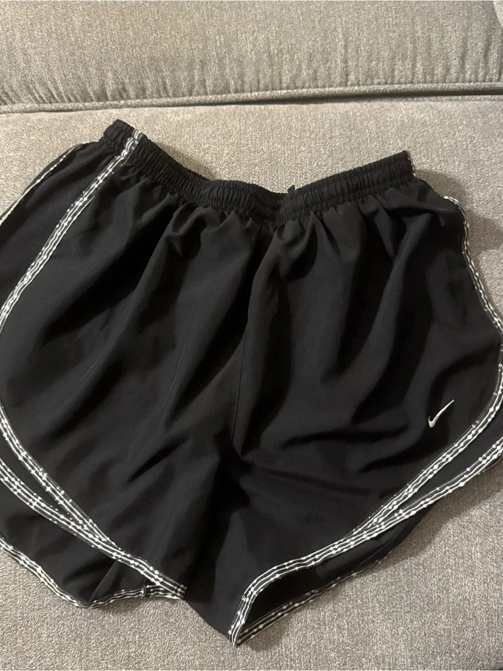 NIKE LOT OF 2 RUNNING SHORTS WOMENS MEDIUM BLACK ORANGE EUC